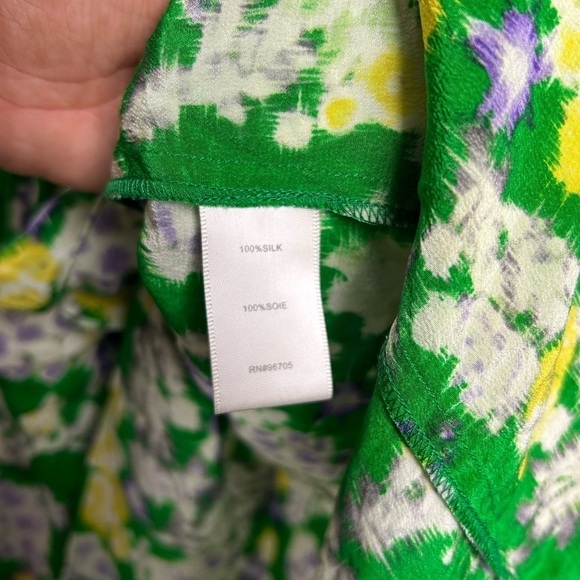 Rebecca Taylor 100% Silk Tropical Halter Mid Dress old money classic Sz 0 - Picture 6 of 12